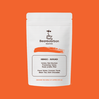 Beanburbon coffee package on an orange background