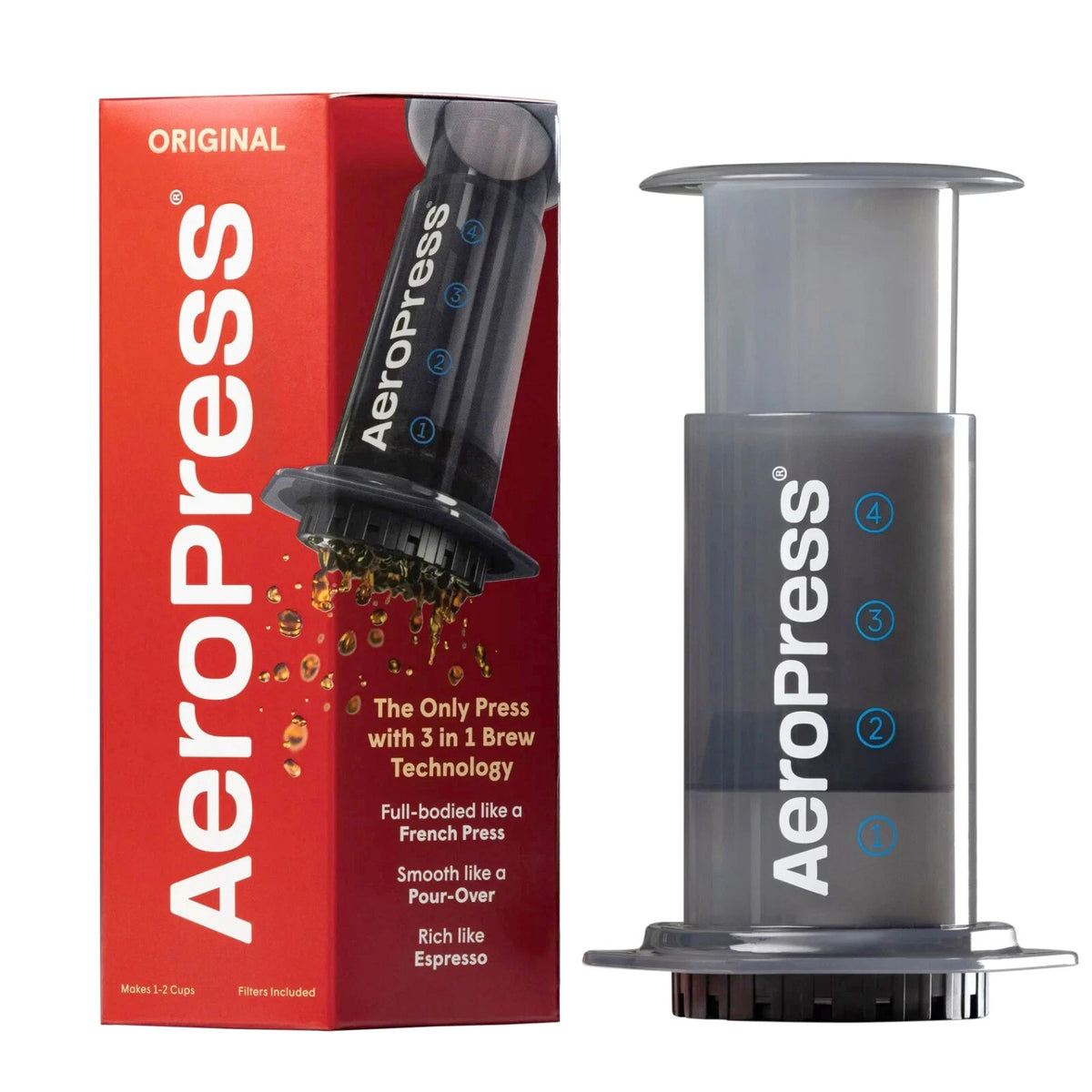 AeroPress Coffee Maker – Original 3 in 1 Brewer